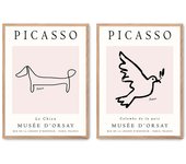 Set de 2 cuadros calidad premium con marco de madera - 30x40 cm o 50x70 cm - POSTER LAB