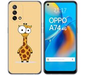 Tumundosmartphone Funda Gel Tpu para Oppo A74 4G diseño Jirafa Dibujos