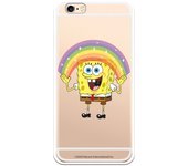 Funda original compatible con iPhone 6 o 6S con un diseño de Bob Esponja Arcoiris