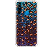 Funda compatible con Xiaomi Redmi Note 8 - Fondo leopardo marron naranja
