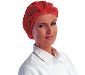 MONOUSO | Gorros de Polipropileno Acordeón Rojo 2 gomas Ø53cm (100 Uds)