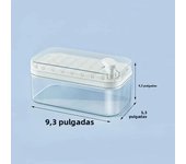 1pc Ice Box Freezer Tray with Lid Ice Cube Tray with Lid and Trash Can, Ice Cube Mold, Easy One Click Quick Ice for Whiskey, Coc