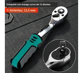 72 Teeth Ratcheting Socket Wrench Car Repair Socket Wrench Set Diy Workshop Quick Release Reversible Ratchet curved Handle Tools