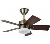 Ventilador de Techo FABRILAMP MARTA DC Cuero 36W 5 Aspas Cerezo/nogal