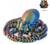 3D Printed Articulated Octopus – Poseable Tentacles Desk Toy, Eco-Friendly PLA Sculpture, Unique Gift for Kids & Adults