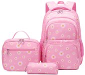 Juego de 3 Mochilas con estampado de margaritas para niños, mochilas escolares Para Primary, mochilas para estudiantes