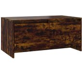 vidaXL Mesa de centro madera de ingeniería 90x50x41,5 cm Blanco, Negro, Roble Sonoma Mesita de Salón o Comedor o Auxiliar Mesa de Café Meuble Salón