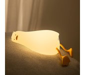 Luz Nocturna Para Niños Pato Plano Acostado, Batería Recargable USB Luces De Sueño Para Bebés De Silicona Para Niños