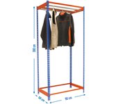 Estantería Guardarropa SIMONRACK Simonclothingsingle 3/309050 azul/naranja