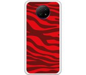 Funda compatible con Xiaomi Redmi Note 9 5G - Redmi Note 9T - Animal Print Zebra Rojo Granate