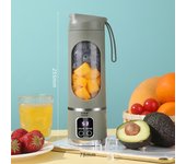 Licuadora Portátil USB 12-Batidora Eléctrica para Zumo, Smoothies y Hielo, Triturador Recargable Vase, 450mL, Ideal Viaje/Gimnasio/Oficina, Compacta y Sin BPA