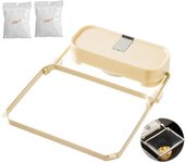 Cuzykitchen Escurridor de fregadero Meshmate con ventosa y red, estante de malla para lavabo, baño, cesta de malla plegable, filtro lavable (negro)