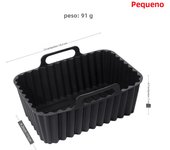 1Pc Rectangular Reusable Silicone Airfryer Liner Replacement Baking Tray Basket Insert | Non-stick | Easy Cleaning | Food Safe