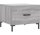 vidaXL Mesa de centro madera de ingeniería 50x50x40 cm Blanco, Negro, Blanco brillante Mesita de Salón o Comedor o Auxiliar Mesa de Café Meuble Salón