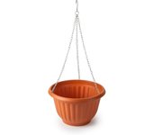 C.A - Macetero Colgante de plástico resistente, Maceta en Canasta Colgante para Plantas, Jardinera suspendida duradera, Diámetro Superior de 25 cm, ideal para jardín