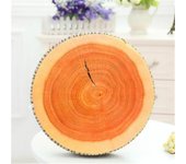 Cojín redondo natural con forma de tronco de madera, con impresión digital 3D, cómodo y divertido, ideal para el suelo, para sofá, sala de estar (2 unidades)