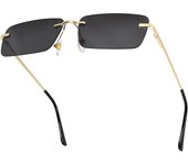 Gafas de Sol Sin Montura Rectangulares para Mujer Hombre Vintage