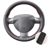 Hand-stitched Microfiber Leather Car Steering Wheel Cover For Ford Focus 2 2005 2006 2007 2008 2009 2010 2011 3-Spoke