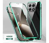 360 Double Sided Magnetic Adsorption Metal Bumper Glass Case for Xiaomi 14T 13TPro 5G Poco X6 X5 Pro M3 Redmi Note14 13 Pro Plus