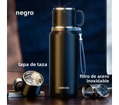 Double Wall Keep Hot and Cold Thermos Bottle Stainless Steel Insulated Bottles Vacuum Flask Large Thermos Cup with Tea Filter