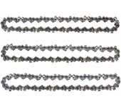 Paquete de 3 cadenas de podadora para guía de barra de 10", 40 eslabones impulsores, compatible con varias marcas