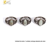 Adjustable Gem Stone Ring Vintage Horse Eye Crystal White Crystal Amethysts Obsidian Tiger Eye Finger Rings for Men Women H507