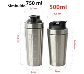 500/750ML Stainless Steel Protein Powder Shaker Bottle with Scale Leak Proof Water Bottle for Gym Fitness Sport Whey Shakes Cup