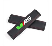 2Pcs Nappa Leather Seat Belt Shoulder Cover Protection Pads for Skoda VRS Octavia Kamiq Kodiaq Karoq RS Superb Fabia Rapid