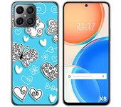 Funda Silicona para Huawei Honor X8 diseño Mariposas Dibujos