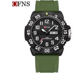 OFNS Top Brand Luxury Quartz Man Wristwatch Waterproof Luminous Date Silicone Men's Watches Sports Men Watch Casual Quartz Clock