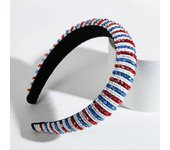 Handwoven Crystal Hair Bands From Europe And America, Women's Baroque Sponge Thickened Headband, Simple Hair Accessories
