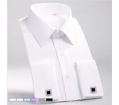 Luxury French Cuffs Men's Long Sleeved Shirts for Spring Autumn Business Social Banquets Solid Color Stripes Comfortable Fit 6XL