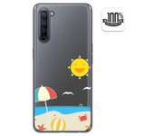 Tumundosmartphone Funda Gel Transparente para Oppo Find X2 Lite diseño Playa Dibujos