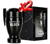 2 UNIDADES Invincible Black Eau de Toilette para hombre 100ml Montage Brands Fragancia inspirada en otros perfumes Perfume masculino