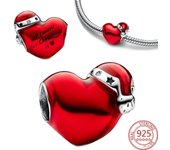 Cute 925 Sterling Silver Cookie House Hat Heart Festive Nutcracker Dangle Charm Fit Original Bracelet DIY Christmas Tree Gift