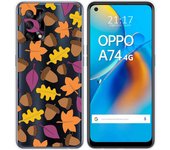 Tumundosmartphone Funda Gel Transparente para Oppo A74 4G diseño Otoño Dibujos