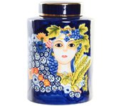 JARRON PORCELANA 21X21X31 CARA MULTICOLOR JR190257