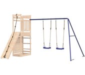 vidaXL Parque infantil de exterior Casa de Juegos Niño Material Madera maciza de pino impregnada, Madera de pino maciza, Madera maciza douglas