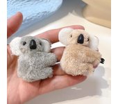2PCS Koala Clip Cute Hair Clips Fuzzy Hair Clips Plush Hair Jaw Clips Non Slip Koala Hugger Koala Hair Accessories for Girls
