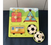 Baby Wooden Montessori Puzzle Child Game Wooden Puzzle 3D Cartoon Animal Puzzle Babies Toys Puzzles For Kids 1 2 3 Year Old
