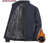 Luxury Fleece Inner Men's Winter Jacket Hooded Winter Jacket for Men Thermal Warm Men's Winter Coats Hooded Parka Hiking Camping