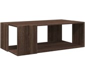 vidaXL Mesa de centro madera de ingeniería 89,5x48x30 cm Blanco, Negro, Roble Sonoma Mesita de Salón o Comedor o Auxiliar Mesa de Café Meuble Salón