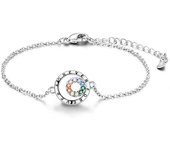 Original Bracelet 925 Silver Sunflower Evil Eye Star Moon Zircon Bracelet Luxury Women Jewelry Romantic Jewelry Valentine's Day