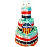 Tarta de pañales DODOT Valencia C.F. by MomentosGourmet. El regalo más práctico para un recién nacido