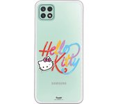 Funda original compatible con Samsung Galaxy A22 5G - Hello Kitty Caligrafica