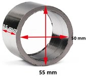 High Quality Universal Motorcycle Muffler Exhaust Pipe Escape 29mm-51mm Crush Graphite Gasket Seal Ring Silencer Link Pipe New