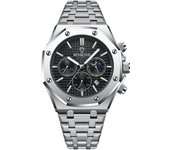 BINBOND Top Brand Man Quartz Watch Luxury Luminous Chronograph Wristwatch Stainless Steel Waterproof Men Date Calendar Clock