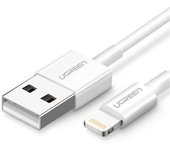CABLE UGREEN USB-A MALE A LIGHTNING MFI 1M WHITE