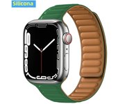 Leather Link for Apple Watch Band 45mm 41mm 40mm 44mm 49mm Original Magnetic Loop Bracelet IWatch Series 8 Ultra 3 SE 6 7 Strap