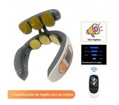 EMS Electric Cervical Spine Massager Neck Shoulder Massage Vertebra Relax Automatic Heating  Relief Rechargeable EMS